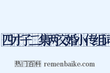 四才子二集两交婚小传组词是什么意思的图片